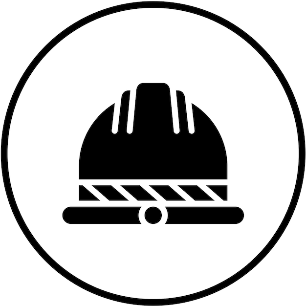 Estilo del icono del casco de diseño vectorial