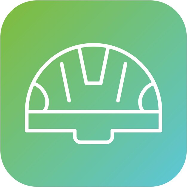 Estilo del icono del casco de diseño vectorial