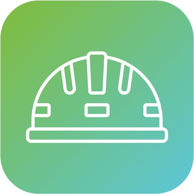 Estilo del icono del casco de diseño vectorial