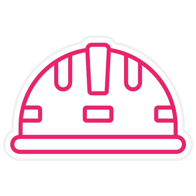Estilo del icono del casco de diseño vectorial