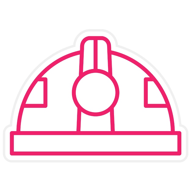 Estilo del icono del casco de diseño vectorial