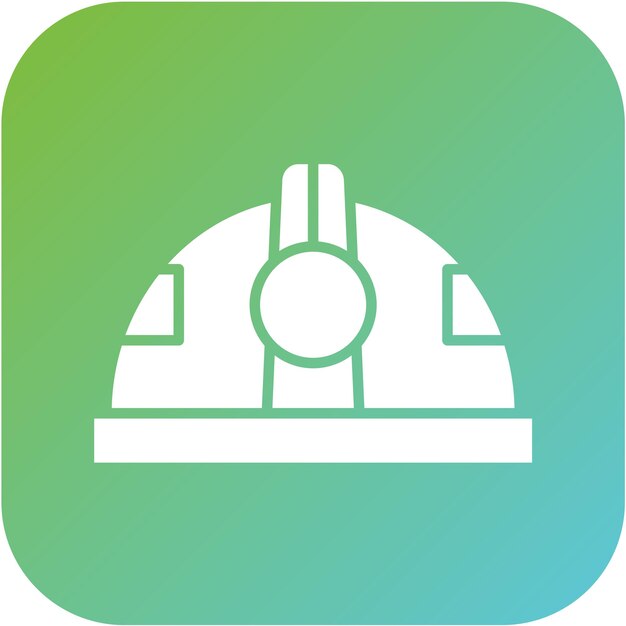 Estilo del icono del casco de diseño vectorial