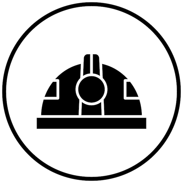 Estilo del icono del casco de diseño vectorial