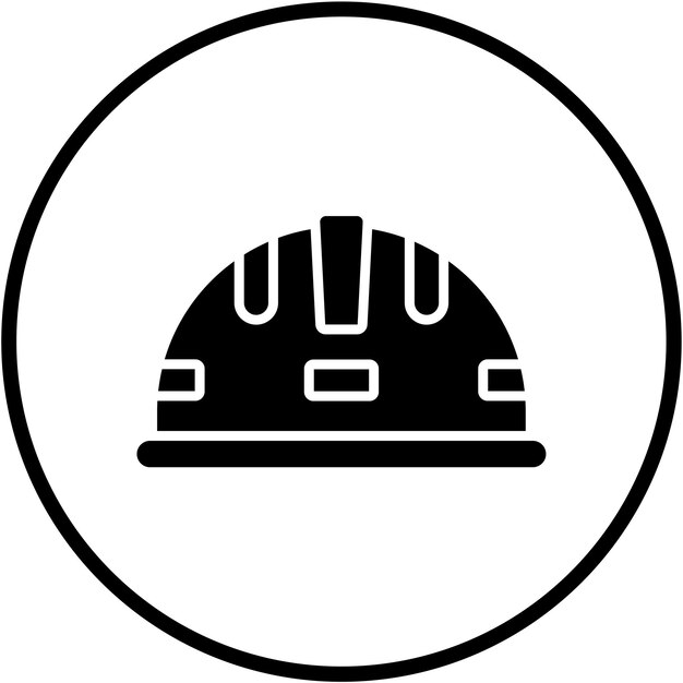 Estilo del icono del casco de diseño vectorial