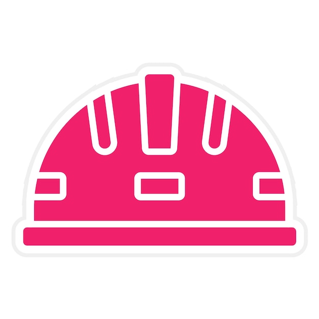Estilo del icono del casco de diseño vectorial