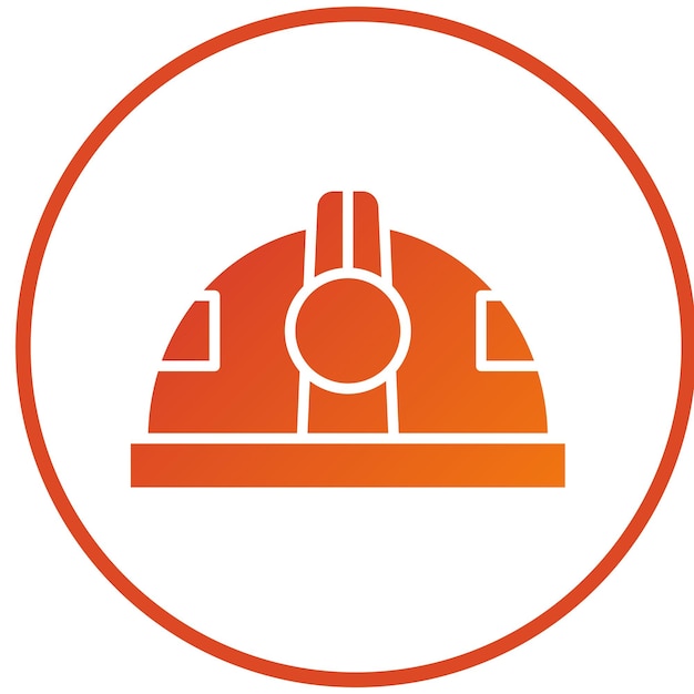 Estilo del icono del casco de diseño vectorial