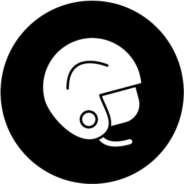 Estilo del icono del casco de diseño vectorial