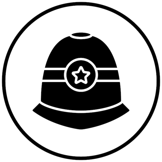 Estilo del icono del casco de la policía