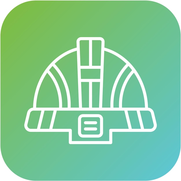 Estilo del icono del casco de protección de diseño vectorial