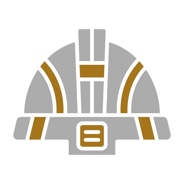 Estilo del icono del casco de protección de diseño vectorial