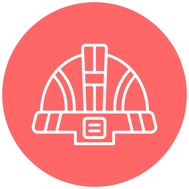 Estilo del icono del casco de protección de diseño vectorial