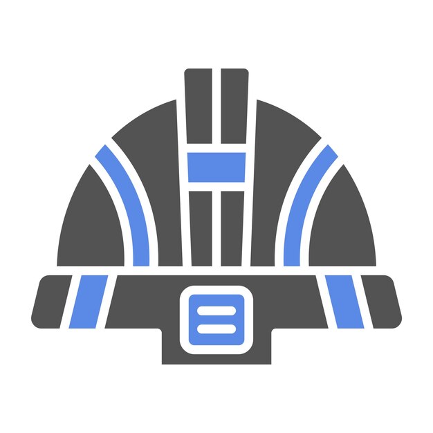 Estilo del icono del casco de protección de diseño vectorial
