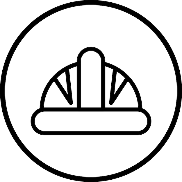 Estilo del icono del casco de seguridad