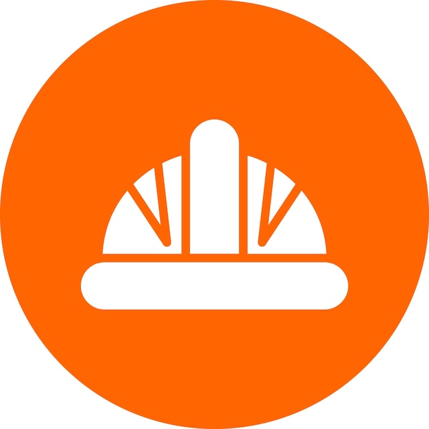 Estilo del icono del casco de seguridad