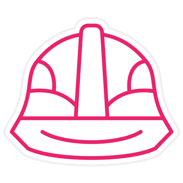Estilo del icono del casco de seguridad