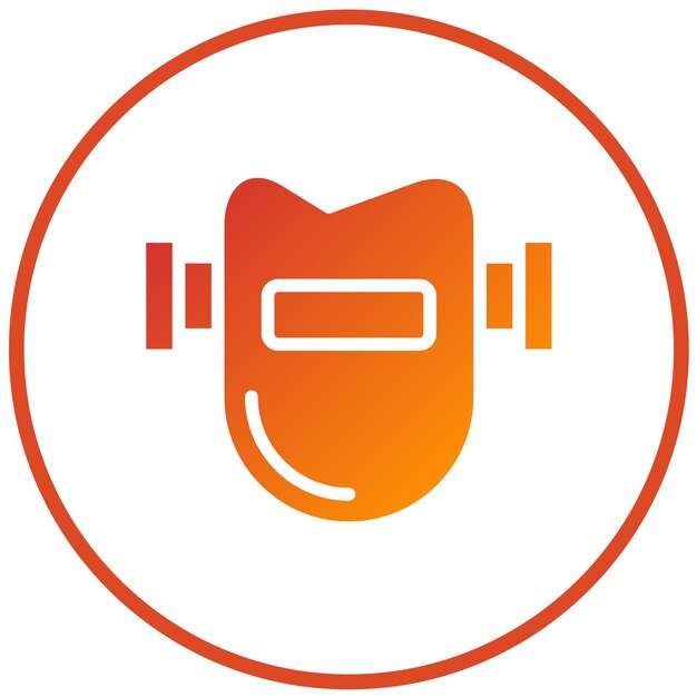 Estilo del icono del casco de soldadura de diseño vectorial