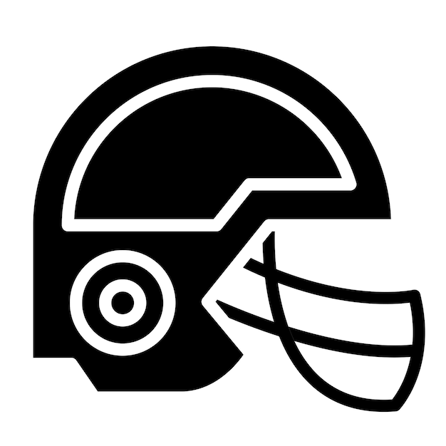 Vector estilo del icono del casco