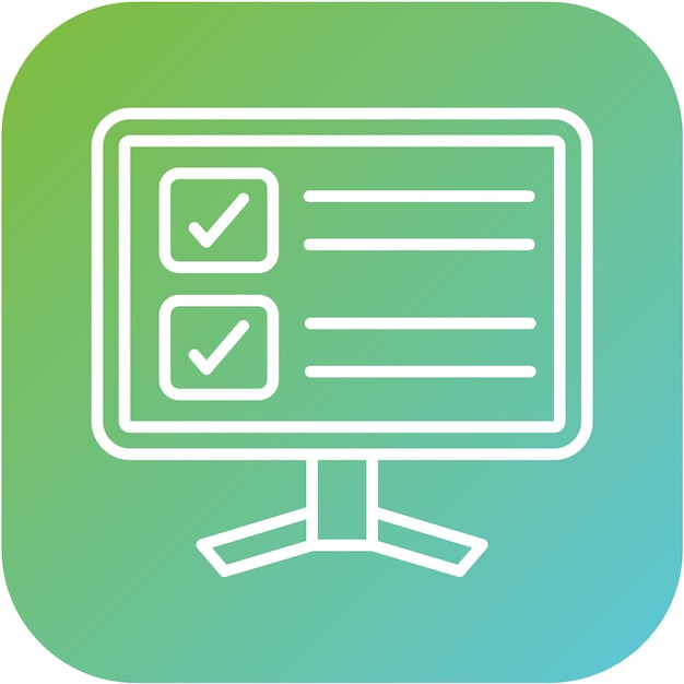 Estilo del icono de la casilla de comprobación de diseño vectorial