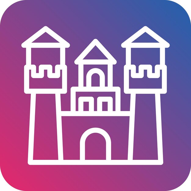 Estilo del icono del castillo