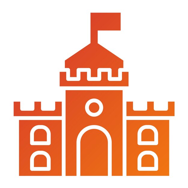 Estilo del icono del castillo