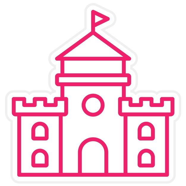Estilo del icono del castillo