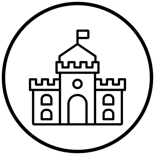 Estilo del icono del castillo