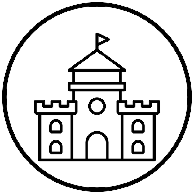 Estilo del icono del castillo