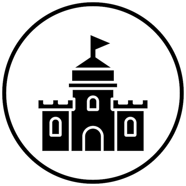 Estilo del icono del castillo