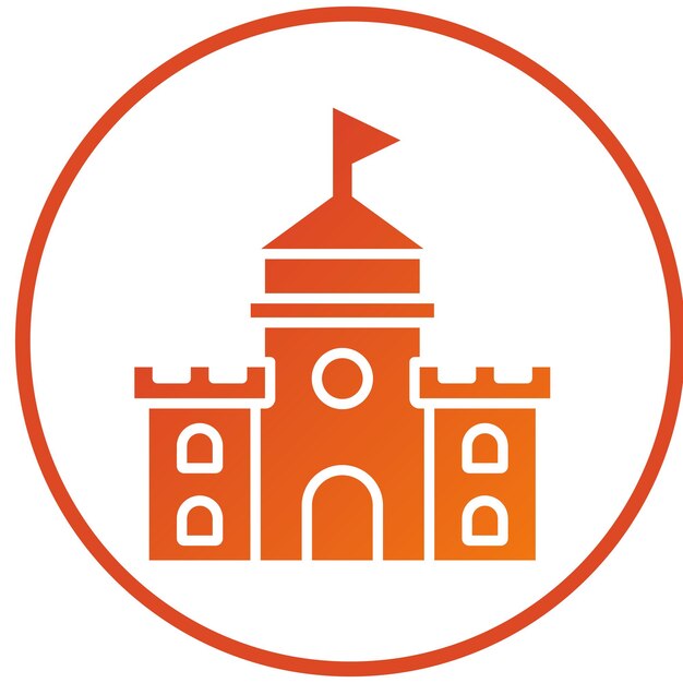 Estilo del icono del castillo
