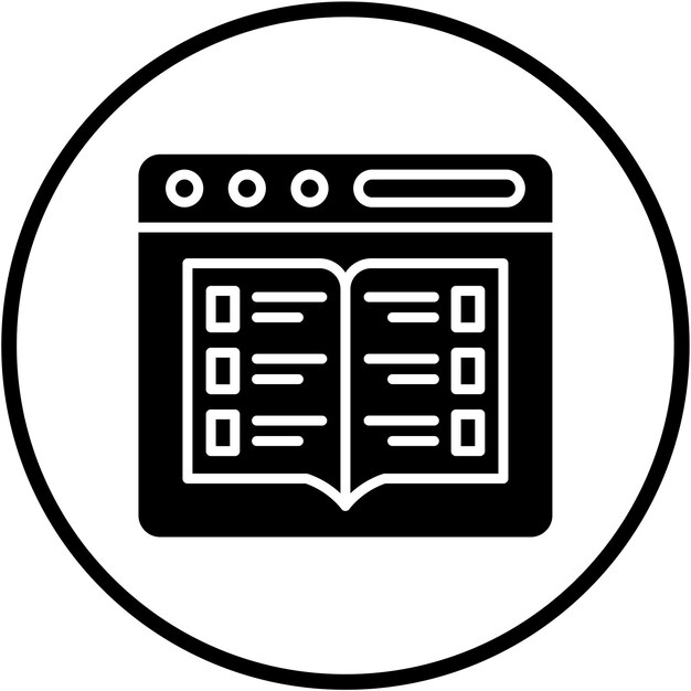 Estilo del icono del catálogo de diseño vectorial