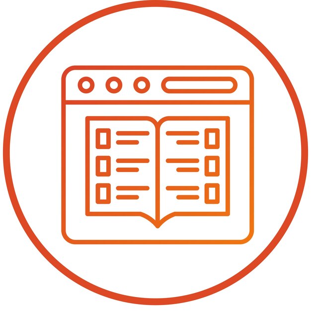 Estilo del icono del catálogo de diseño vectorial