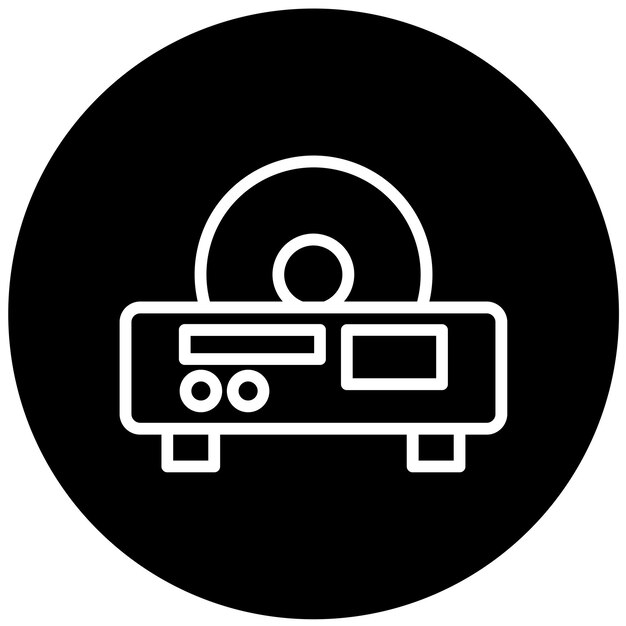 Vector estilo del icono del cdrom de diseño vectorial