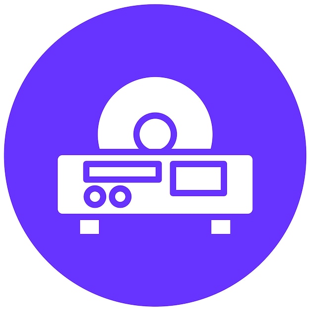 Estilo del icono del cdrom de diseño vectorial