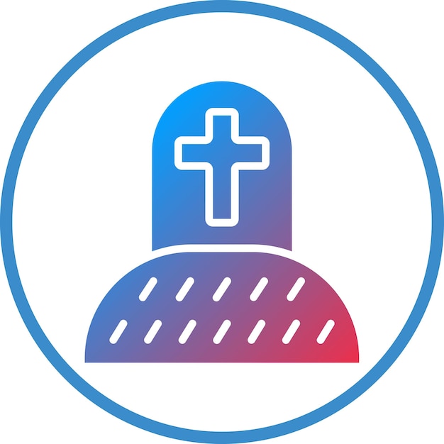 Estilo de icono de cementerio de diseño vectorial