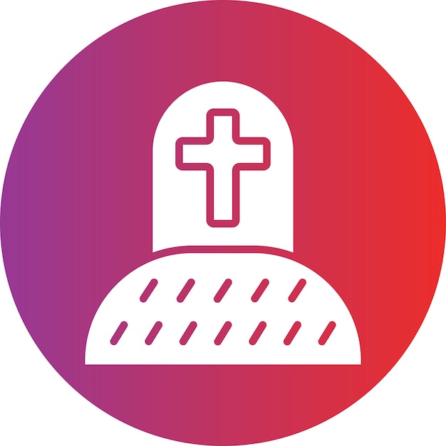 Estilo de icono de cementerio de diseño vectorial