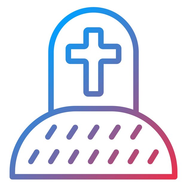 Estilo de icono de cementerio de diseño vectorial