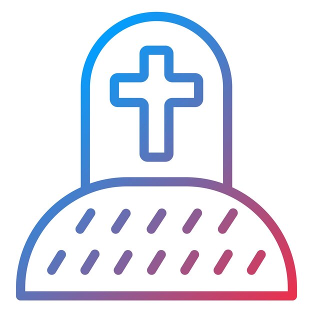 Vector estilo de icono de cementerio de diseño vectorial