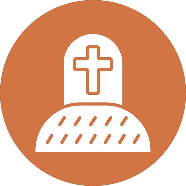 Estilo de icono de cementerio de diseño vectorial