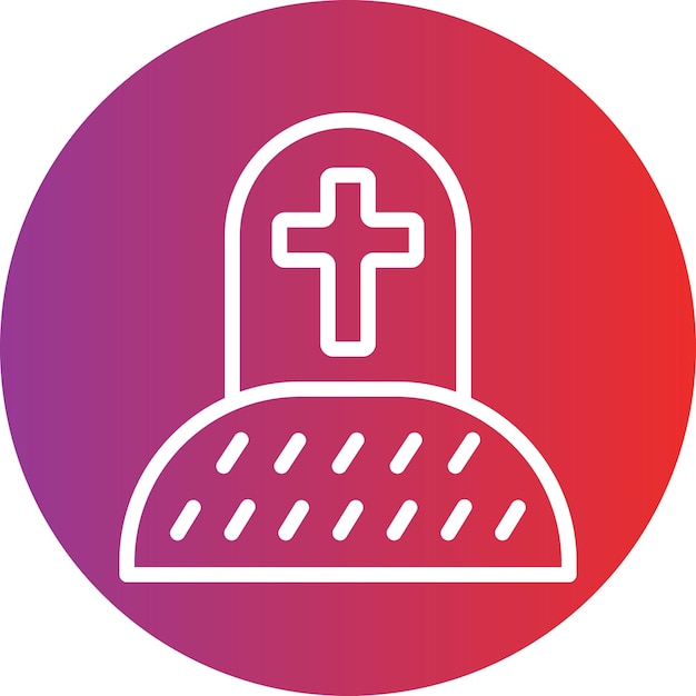 Estilo de icono de cementerio de diseño vectorial