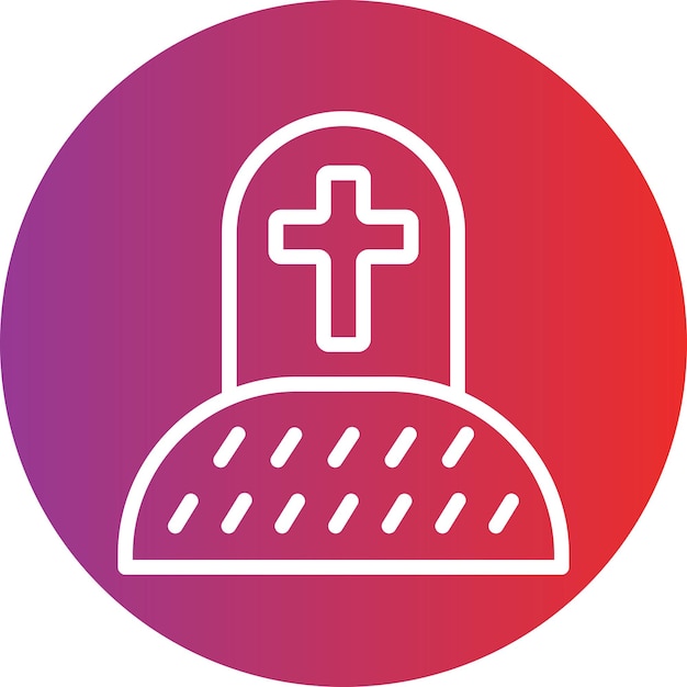 Estilo de icono de cementerio de diseño vectorial