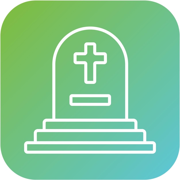 Estilo de icono de cementerio de diseño vectorial