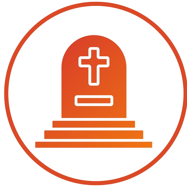 Estilo de icono de cementerio de diseño vectorial