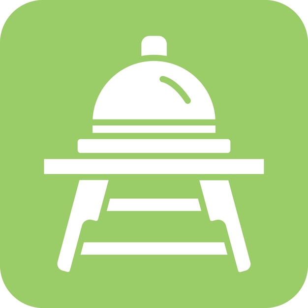 Estilo de icono de la cena de diseño vectorial