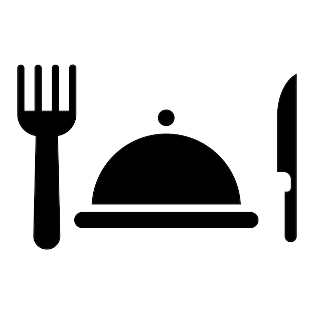 Estilo de icono de la cena de diseño vectorial