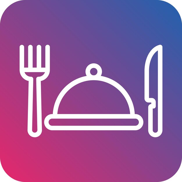 Vector estilo de icono de la cena de diseño vectorial