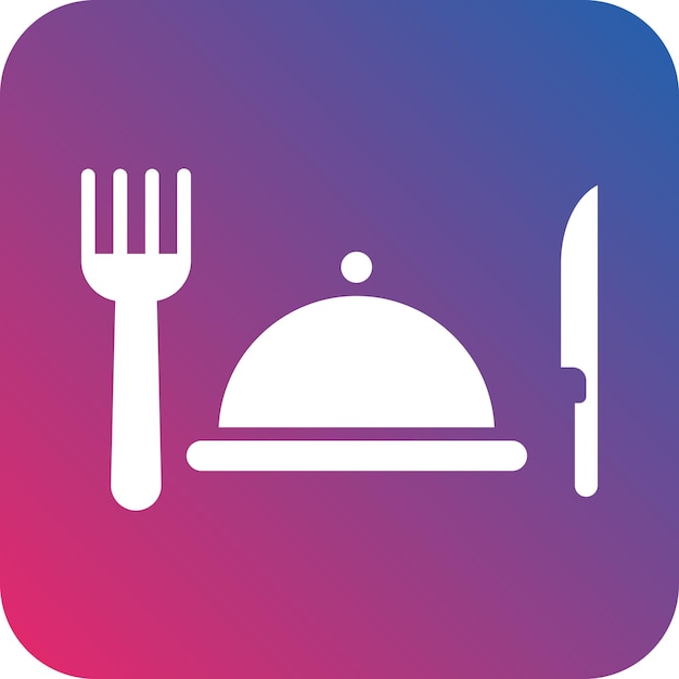 Estilo de icono de la cena de diseño vectorial