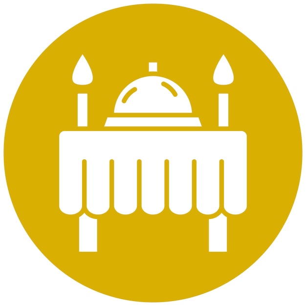 Estilo de icono de la cena de diseño vectorial
