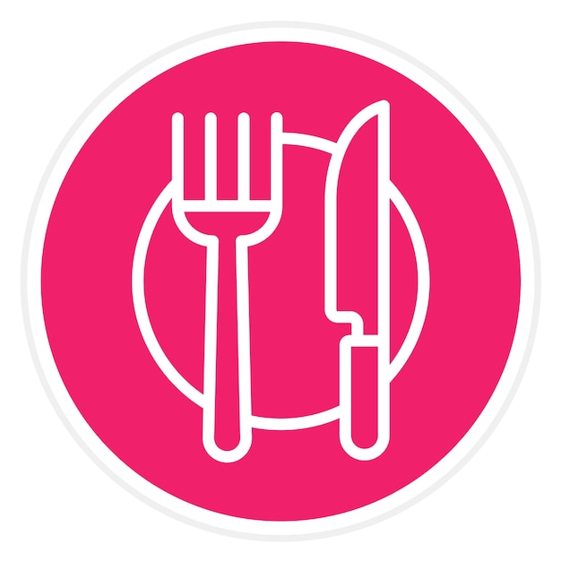 Estilo de icono de la cena de diseño vectorial
