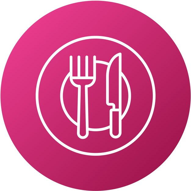 Estilo de icono de la cena de diseño vectorial