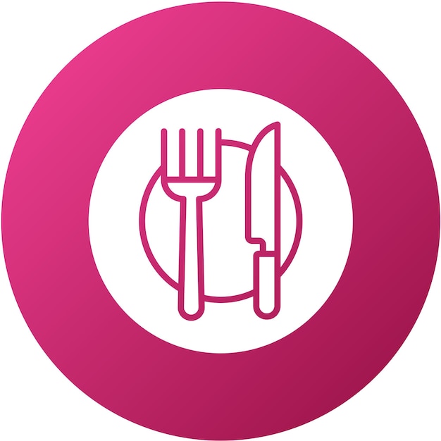 Estilo de icono de la cena de diseño vectorial